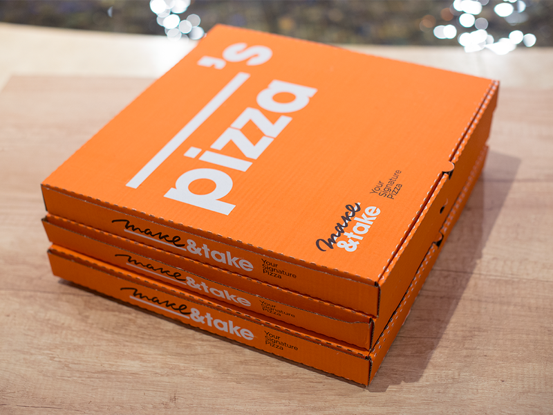 قیمت جعبه پیتزا خام آماده، جعبه پیتزا چاپ شده، جعبه پیتزا گسترده