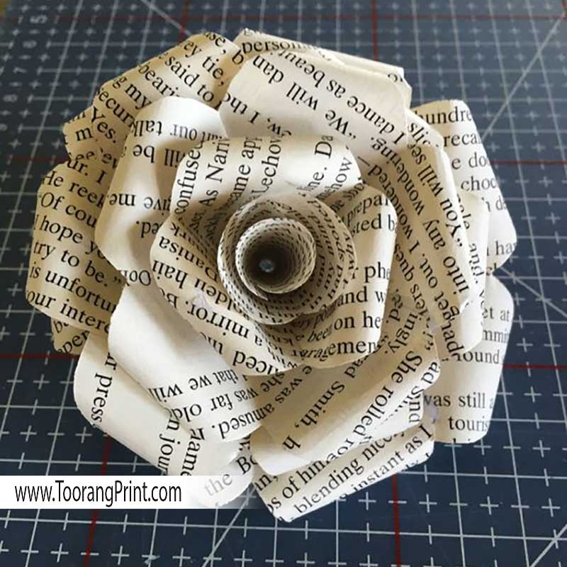 کاردستی با کاغذ باطله گل کاغذی 