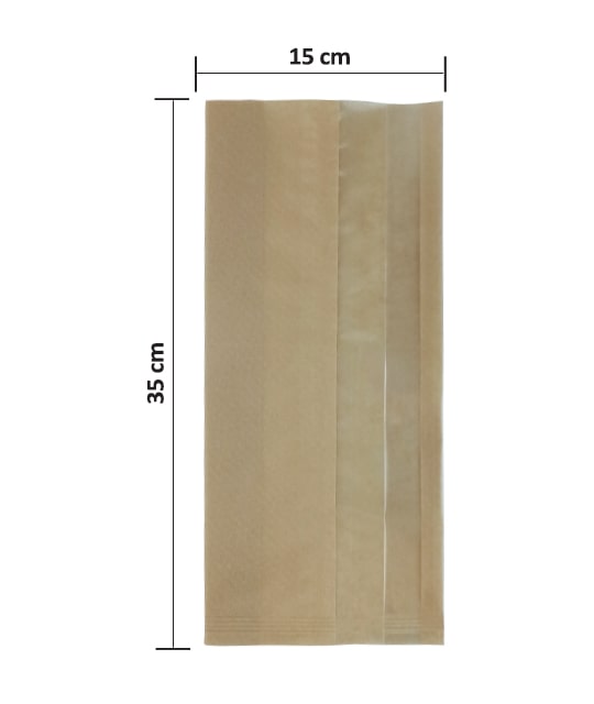 پاکت کرافت پنجره دار 15×35